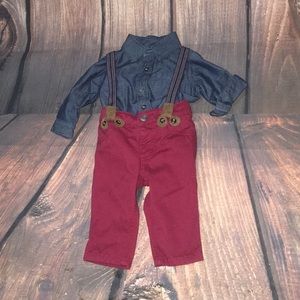 Infant Boys Suspender Outfit